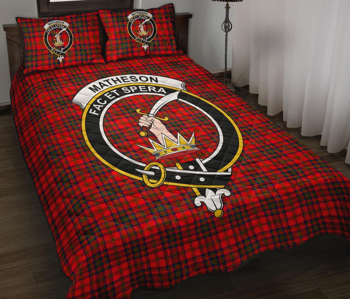 Matheson Modern Tartan Crest Quilt Bed Set