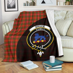 Bruce Modern Tartan Crest Blanket Wave Style