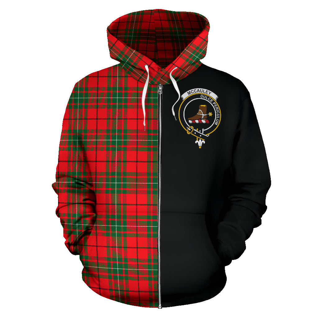 McCauley Modern Tartan Crest Zipper Hoodie - Half Of Me Style SP