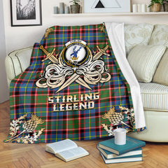 Stirling Bannockburn Tartan Gold Courage Symbol Blanket - SP