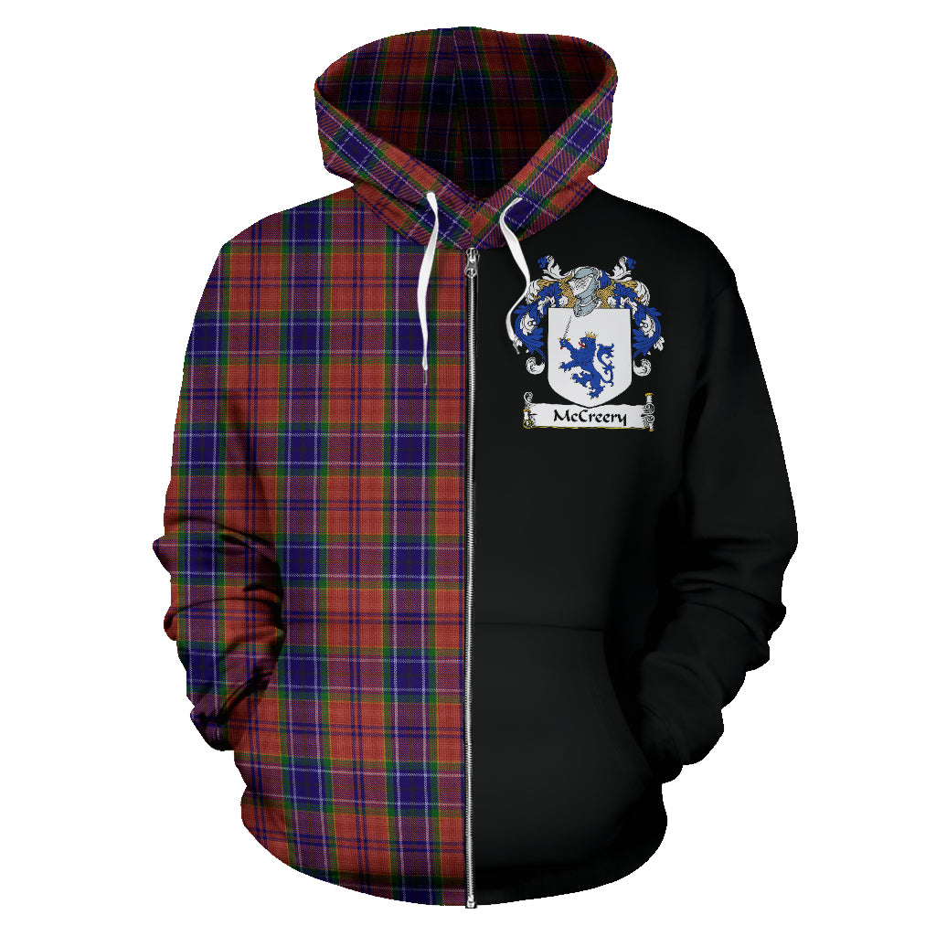 McCreery Tartan Crest Zipper Hoodie - Half Of Me Style