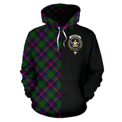 Urquhart Modern Tartan Hoodie Half of Me - Cross Style SP