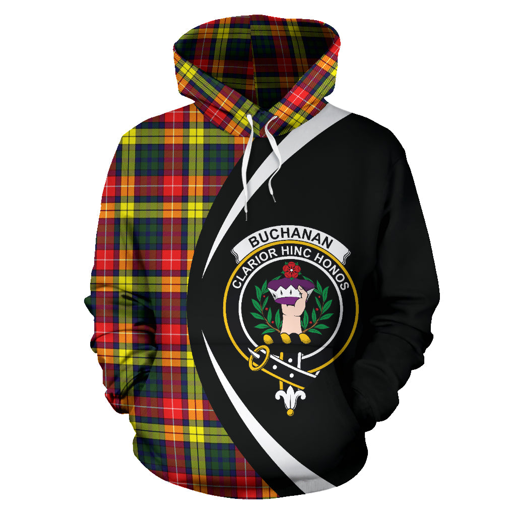 Buchanan Modern Tartan Crest Hoodie - Circle Style SP