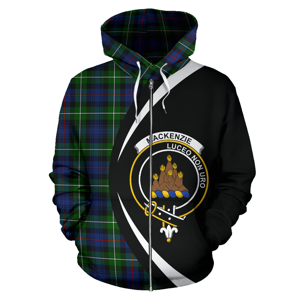 Mackenzie Tartan Crest Zipper Hoodie - Circle Style SP