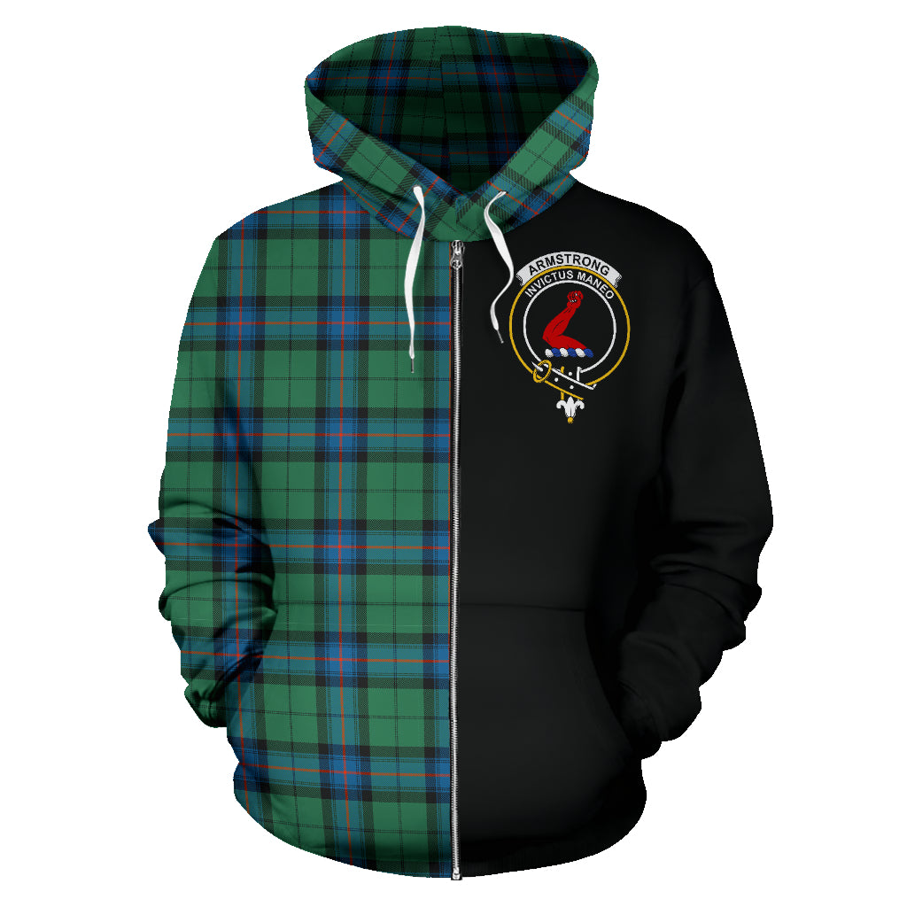 Armstrong Ancient Tartan Crest Zipper Hoodie - Half Of Me Style SP