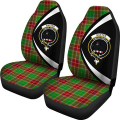 Baxter Modern Tartan Crest Circle Style Car Seat Cover