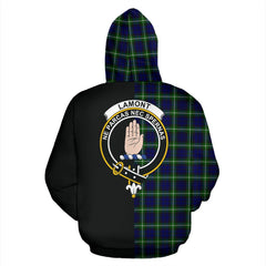 Lamont Modern Tartan Crest Zipper Hoodie - Half Of Me Style