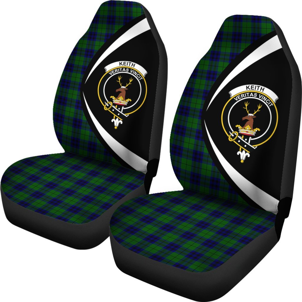 Keith Modern Tartan Crest Car Seat Cover