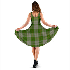 Cunningham Dress Green Dancers Tartan Midi Dress