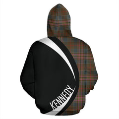 Kennedy Weathered Tartan Crest Zipper Hoodie - Circle Style