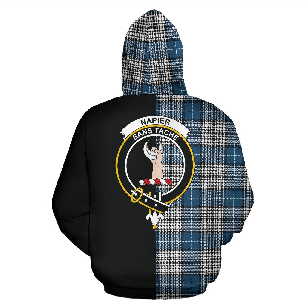 Napier Modern Tartan Crest Zipper Hoodie - Half Of Me Style