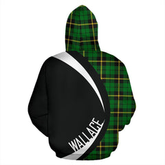 Wallace Hunting - Green Tartan Crest Hoodie - Circle Style