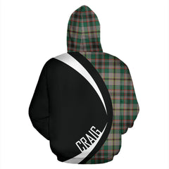 Craig Ancient Tartan Crest Zipper Hoodie - Circle Style