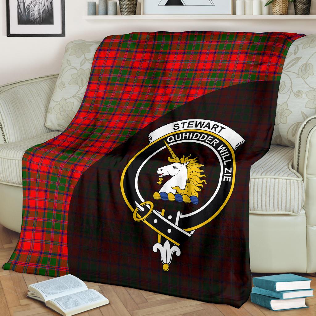 Stewart of Appin Modern Tartan Crest Blanket - 3 Sizes