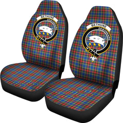 Bethune Tartan Crest Car seat cover