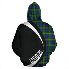 Gordon Modern Tartan Crest Hoodie - Circle Style