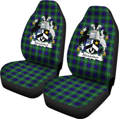 Alexander Family Tartan Crest Car Seat Cover