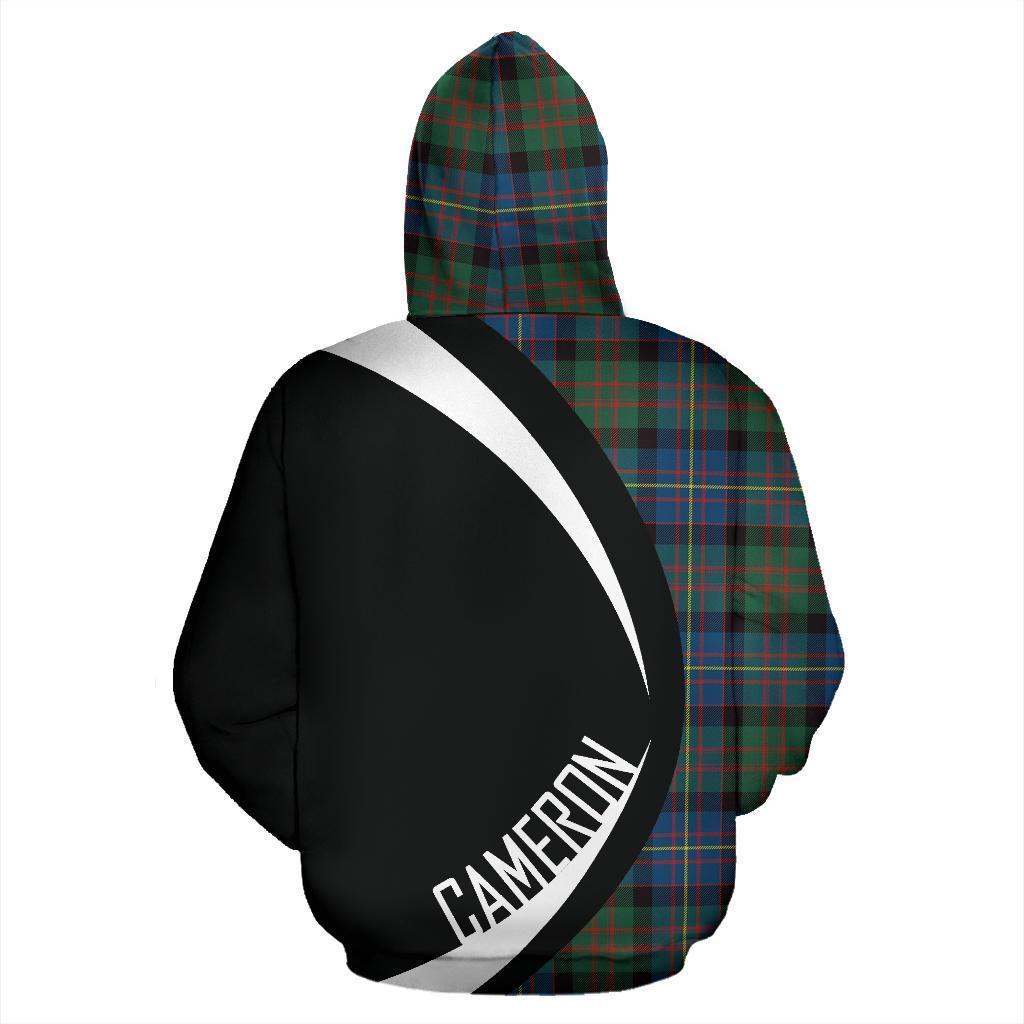 Cameron of Erracht Ancient Tartan Crest Hoodie - Circle Style