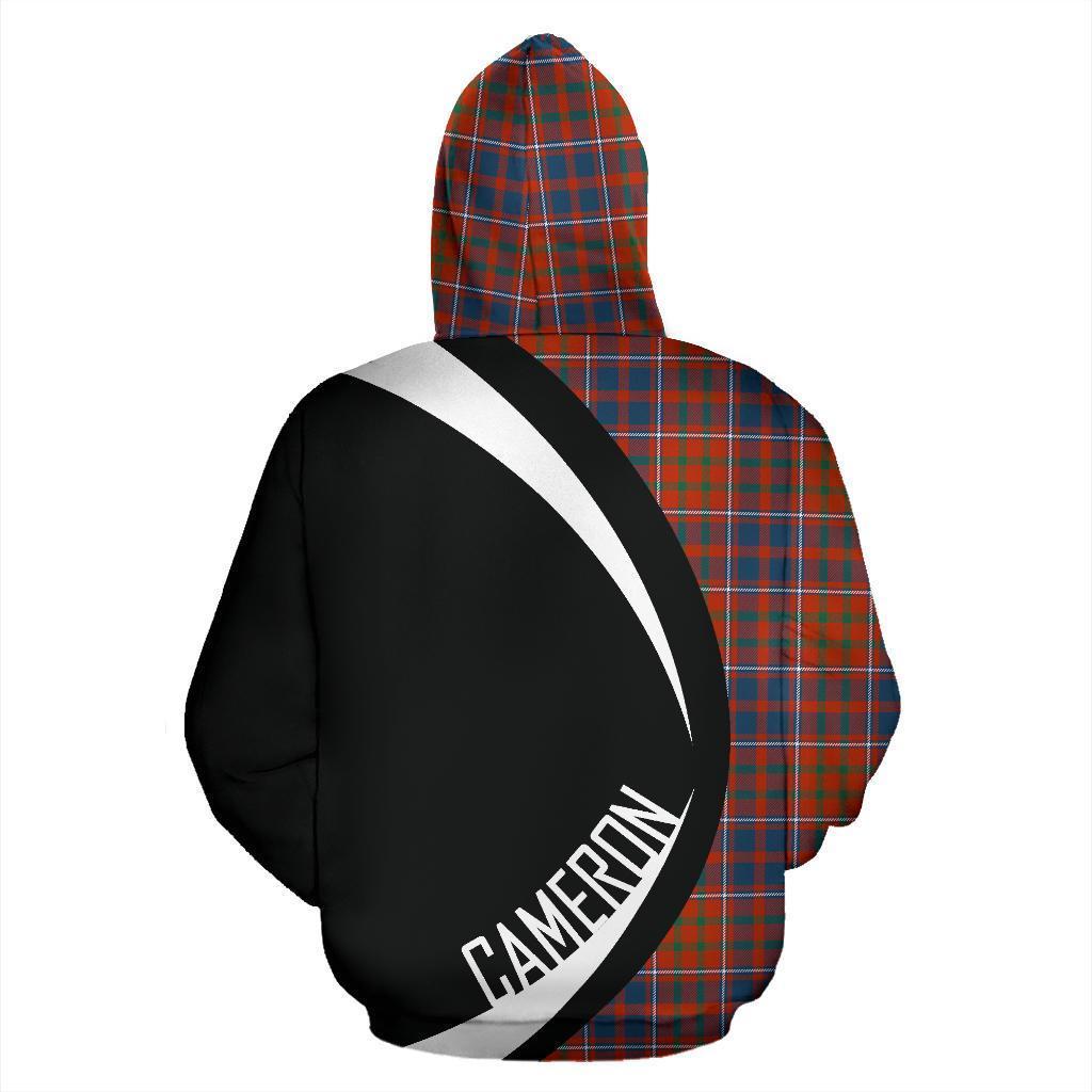 Cameron of Lochiel Ancient Tartan Crest Hoodie - Circle Style