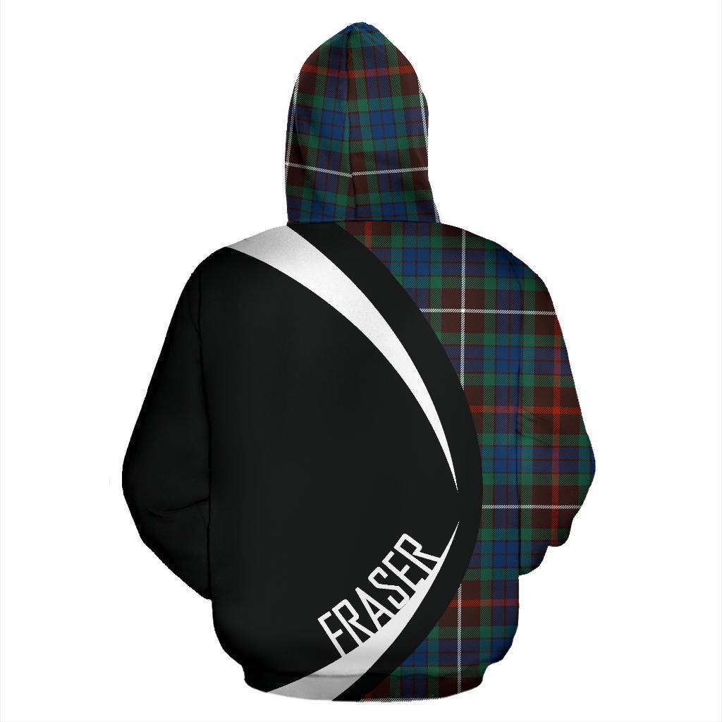 Fraser Hunting Ancient Tartan Crest Zipper Hoodie - Circle Style