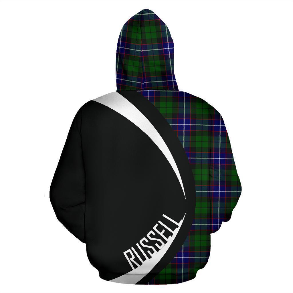 Russell Modern Tartan Crest Zipper Hoodie - Circle Style