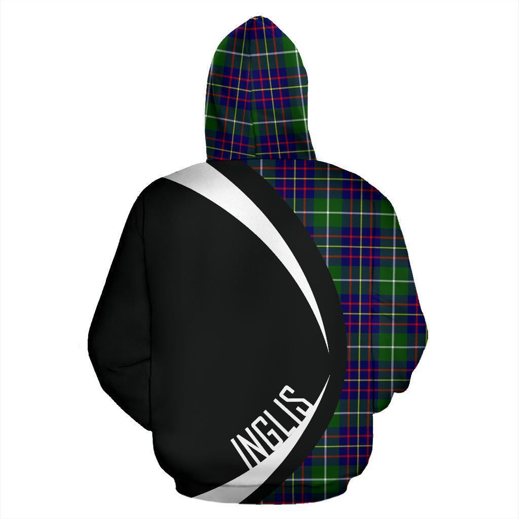 Inglis Modern Tartan Crest Zipper Hoodie - Circle Style