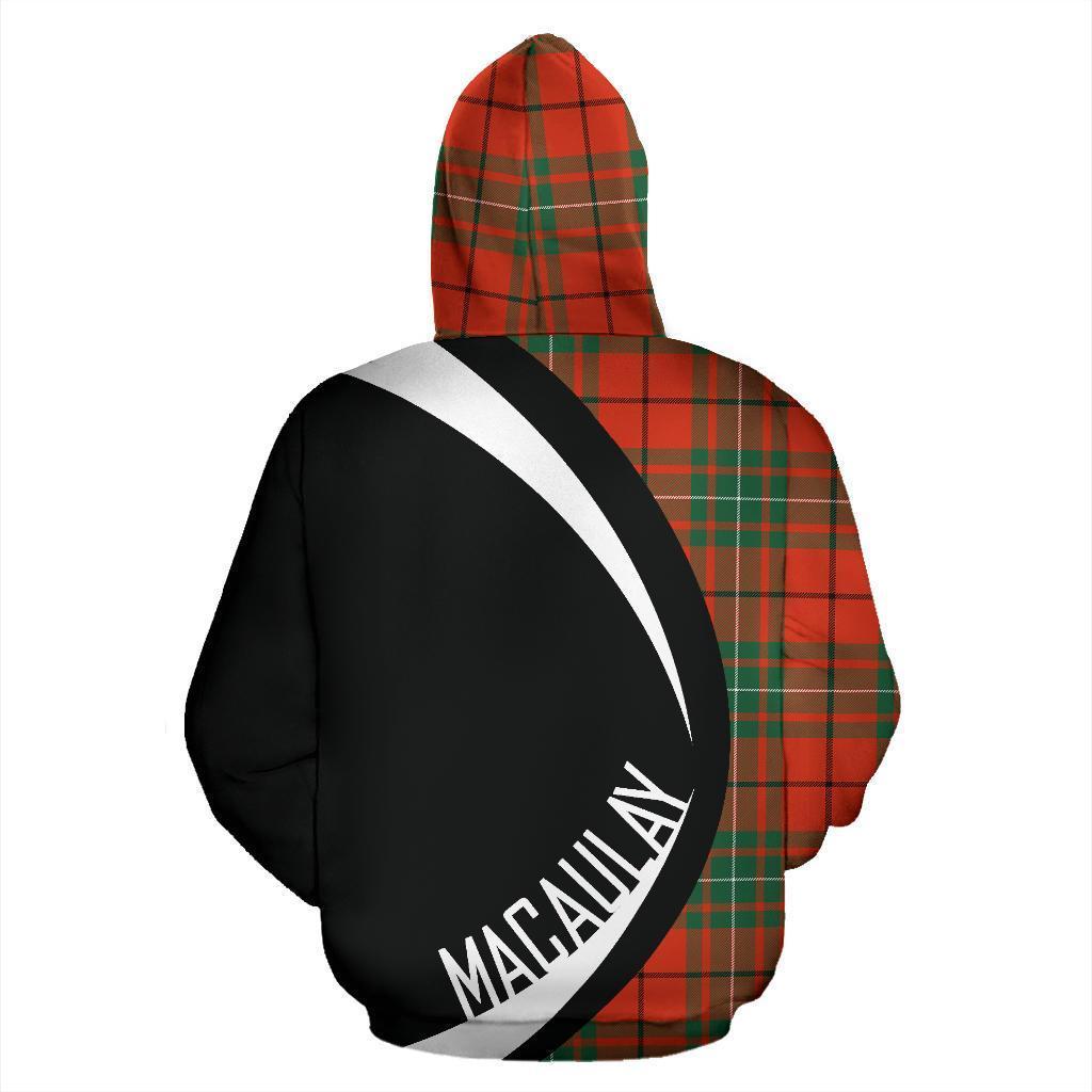 MacAulay Ancient Tartan Crest Zipper Hoodie - Circle Style