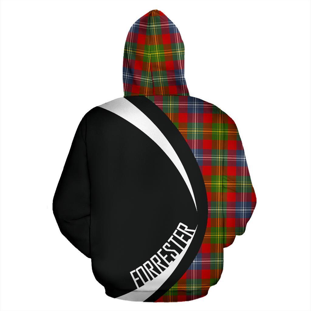 Forrester Tartan Crest Zipper Hoodie - Circle Style