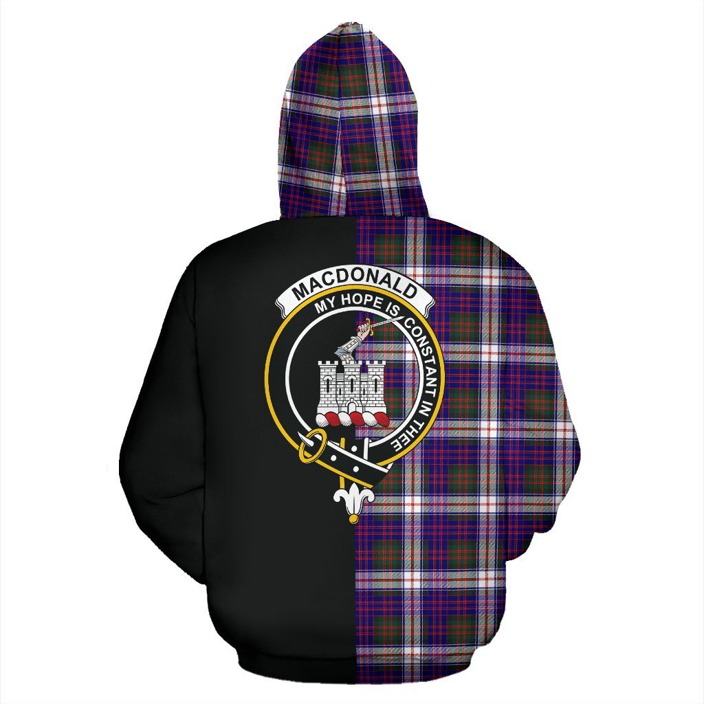 MacDonald Dress Modern Tartan Crest Zipper Hoodie - Half Of Me Style