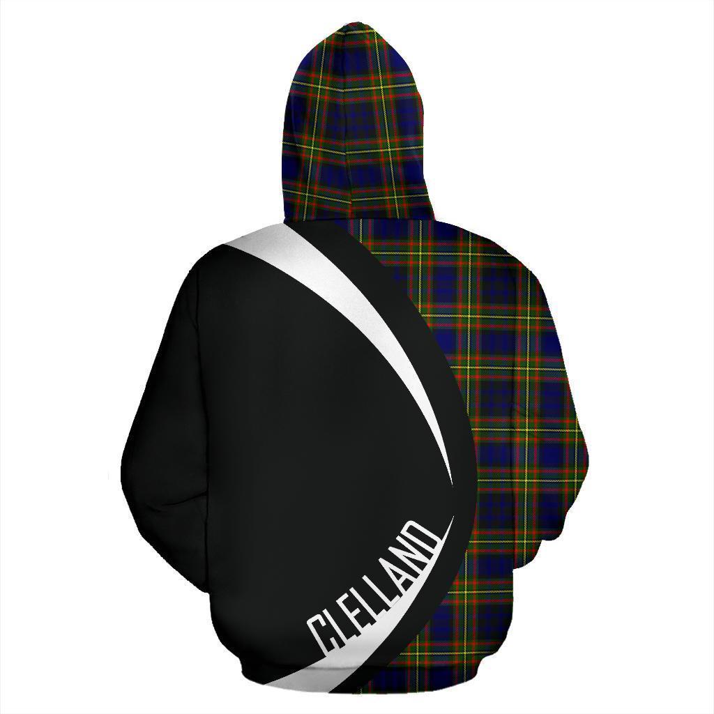 Clelland Modern Tartan Crest Zipper Hoodie - Circle Style