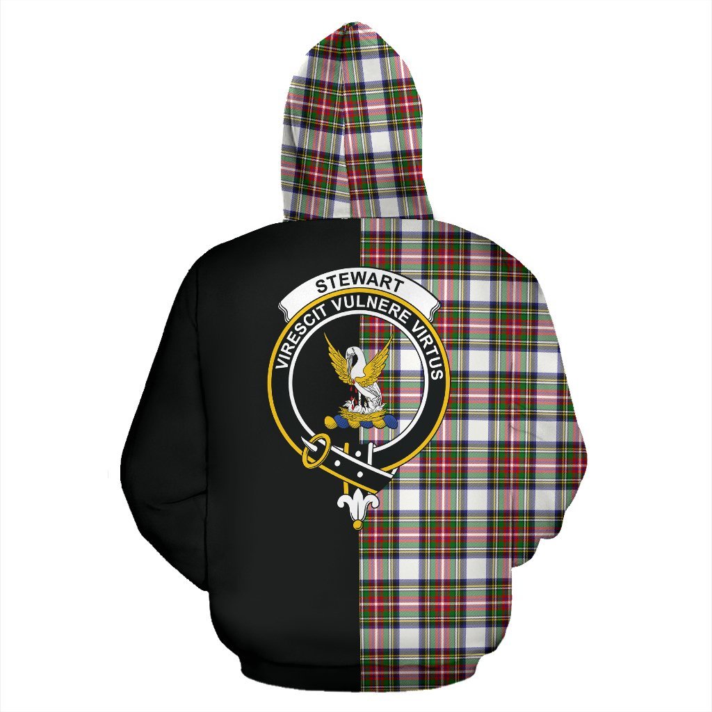 Stewart Dress Modern Tartan Crest Zipper Hoodie - Half Of Me Style