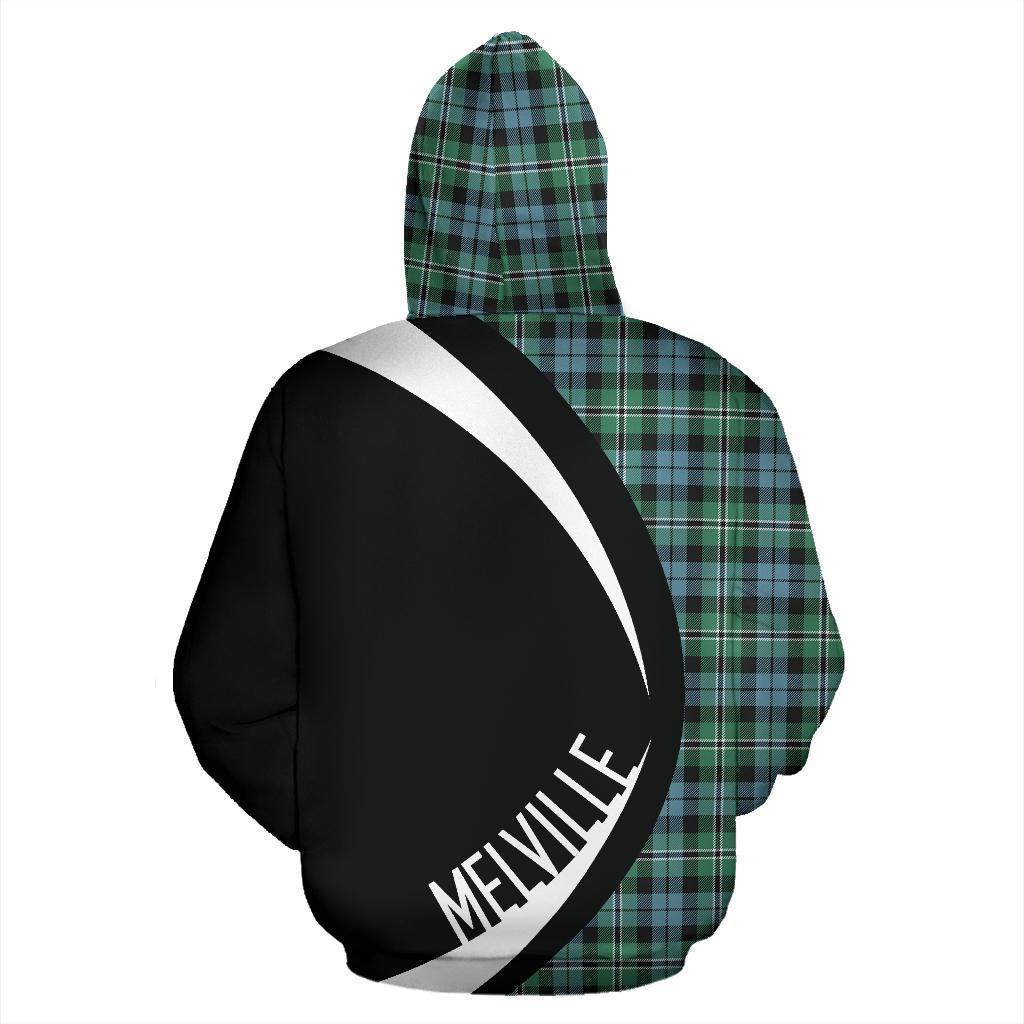 Melville Tartan Crest Zipper Hoodie - Circle Style