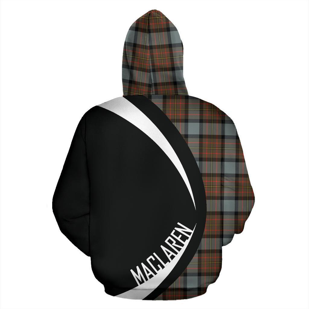 MacLaren Weathered Tartan Crest Zipper Hoodie - Circle Style