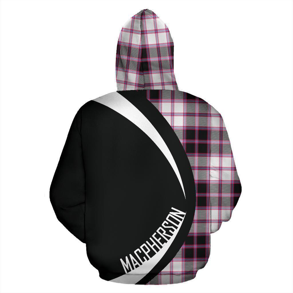 MacPherson Hunting Modern Tartan Crest Zipper Hoodie - Circle Style