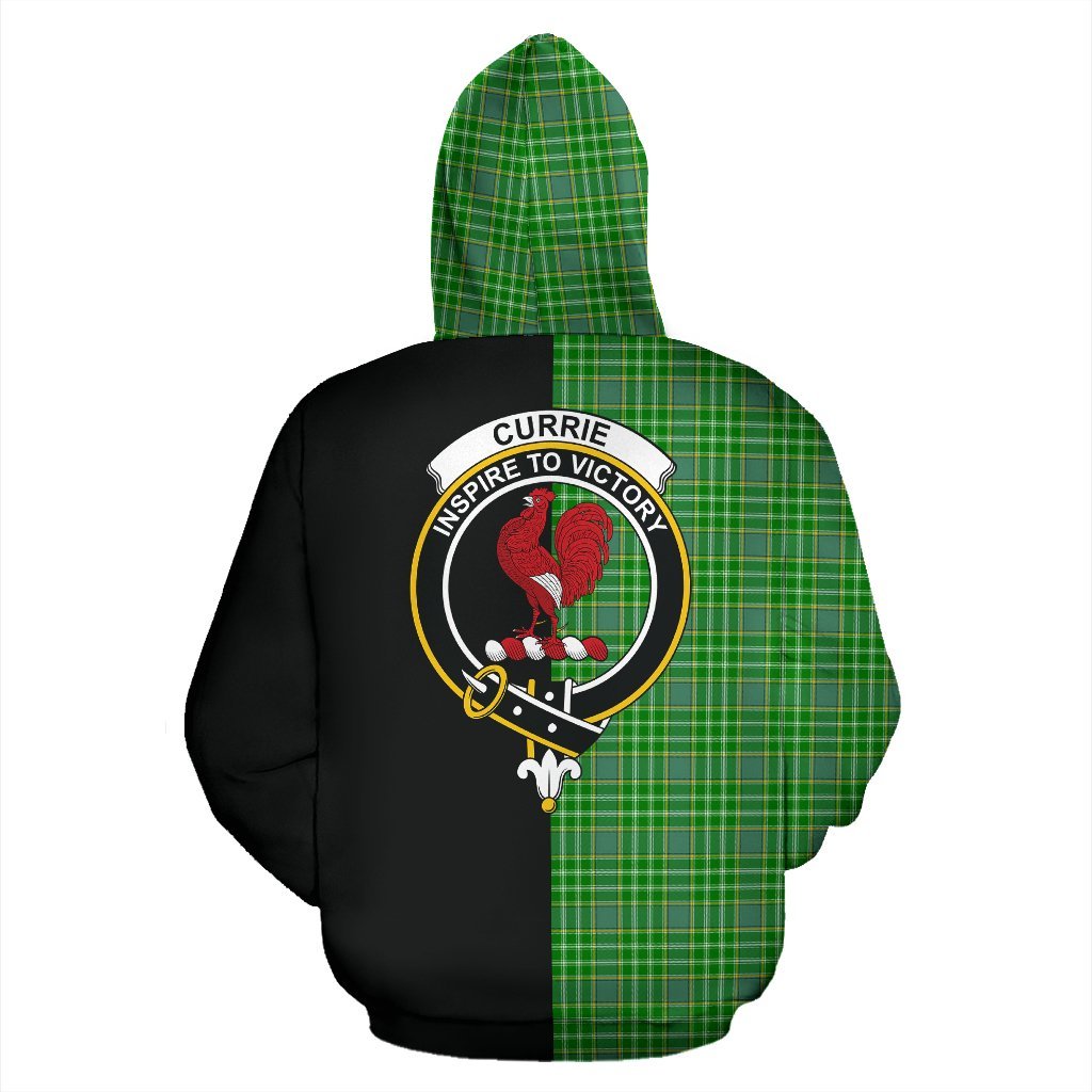 Currie Tartan Crest Zipper Hoodie - Half Of Me Style