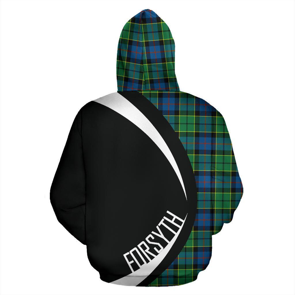 Forsyth Ancient Tartan Crest Zipper Hoodie - Circle Style