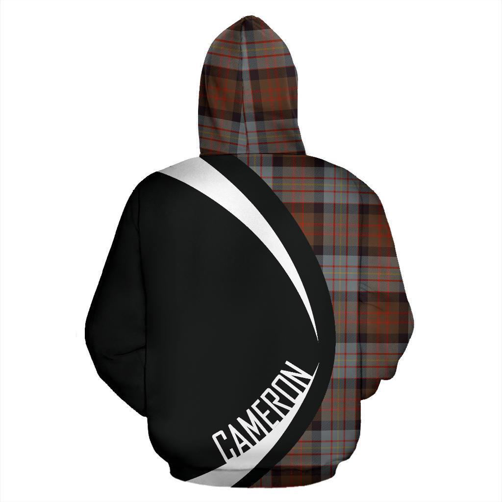 Cameron of Erracht Weathered Tartan Crest Hoodie - Circle Style