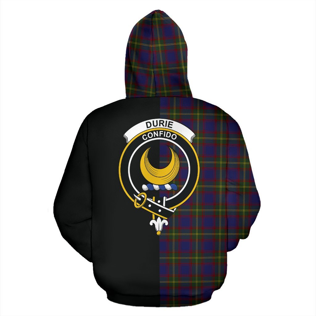 Durie Tartan Crest Zipper Hoodie - Half Of Me Style