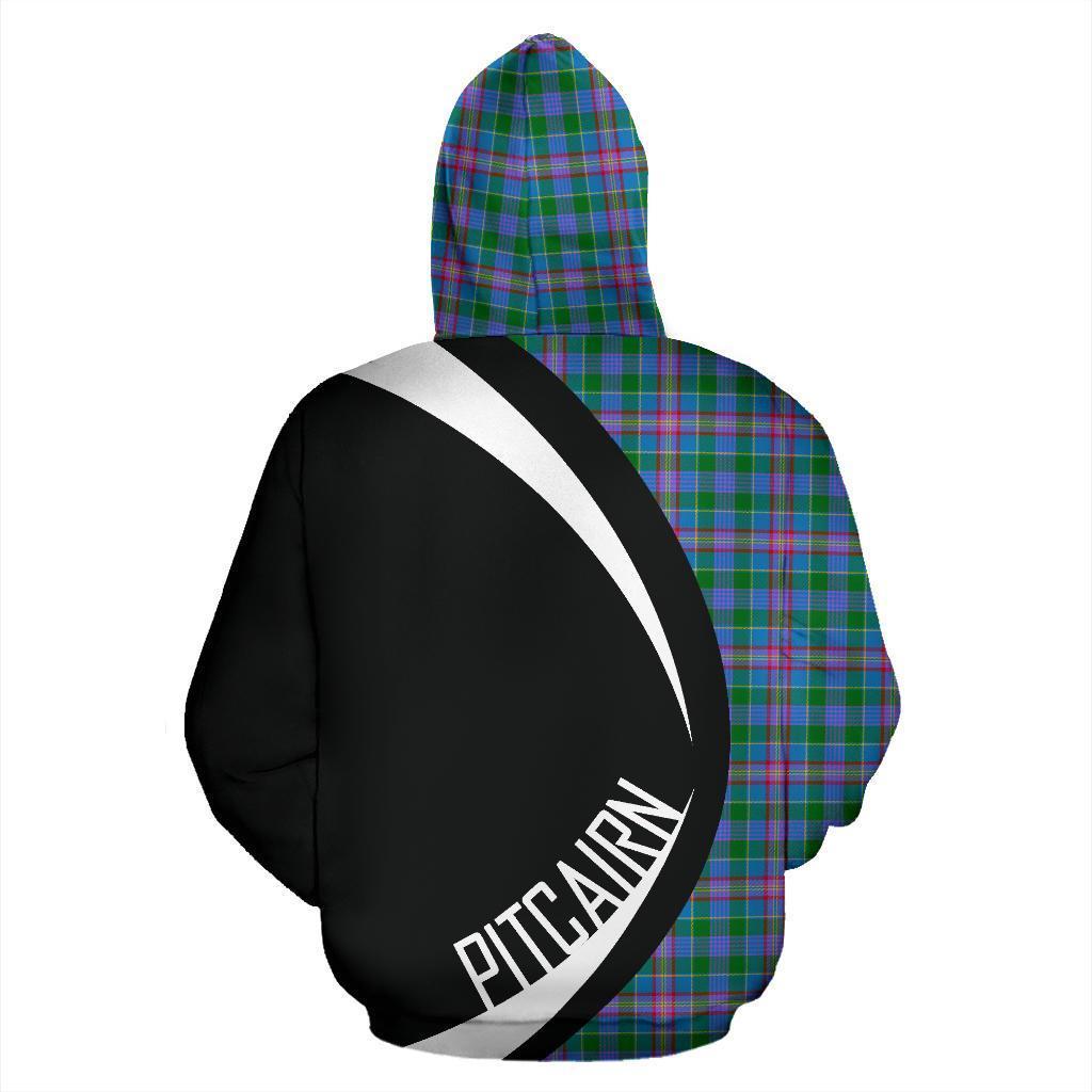 Pitcairn Hunting Tartan Crest Zipper Hoodie - Circle Style