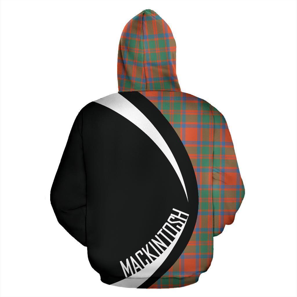 MacKintosh Ancient Tartan Crest Zipper Hoodie - Circle Style