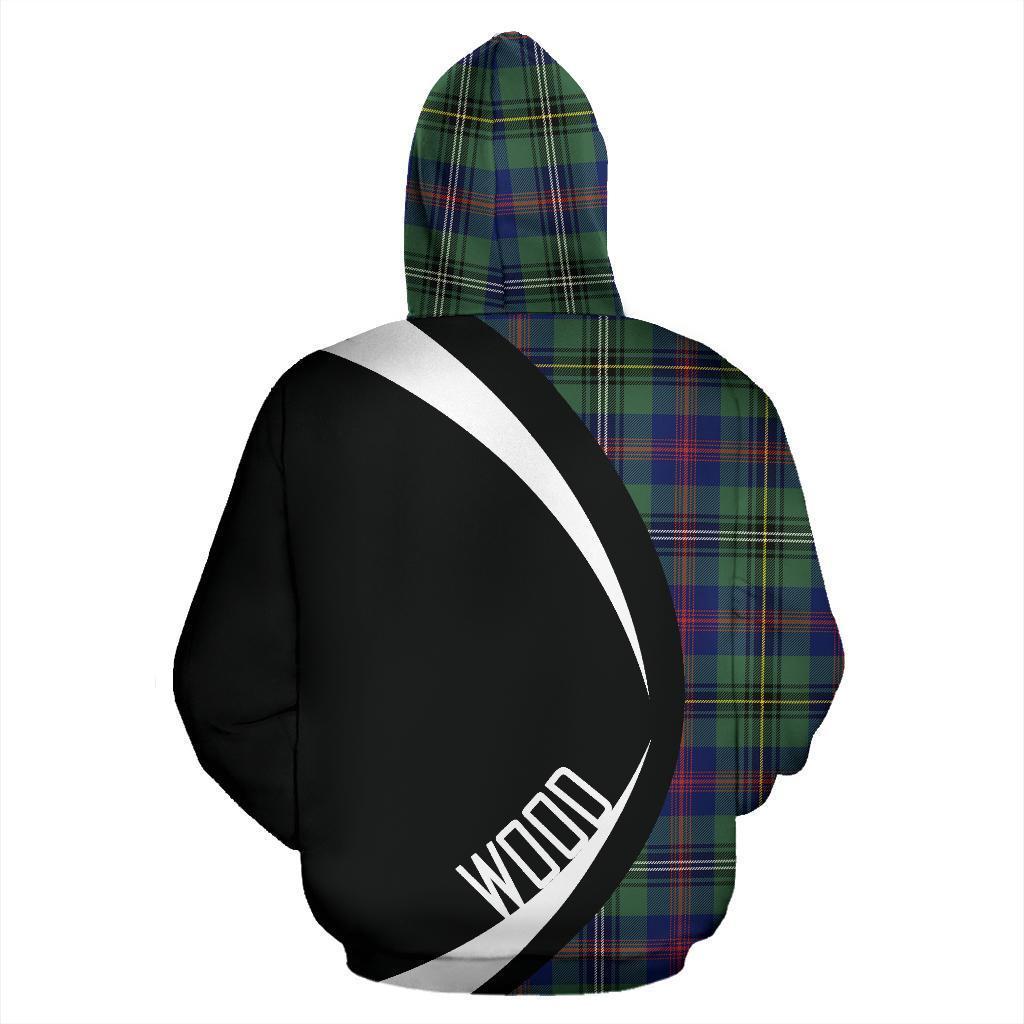 Wood Modern Tartan Crest Hoodie - Circle Style