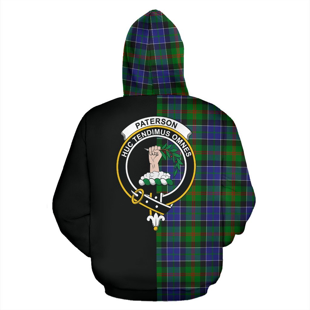 Paterson Tartan Crest Zipper Hoodie - Half Of Me Style