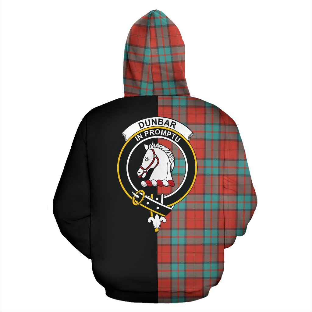 Dunbar Ancient Tartan Crest Zipper Hoodie - Half Of Me Style