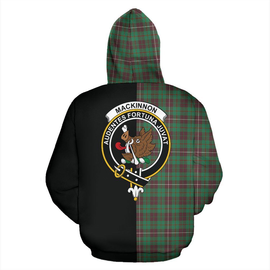 MacKinnon Hunting Ancient Tartan Crest Zipper Hoodie - Half Of Me Style