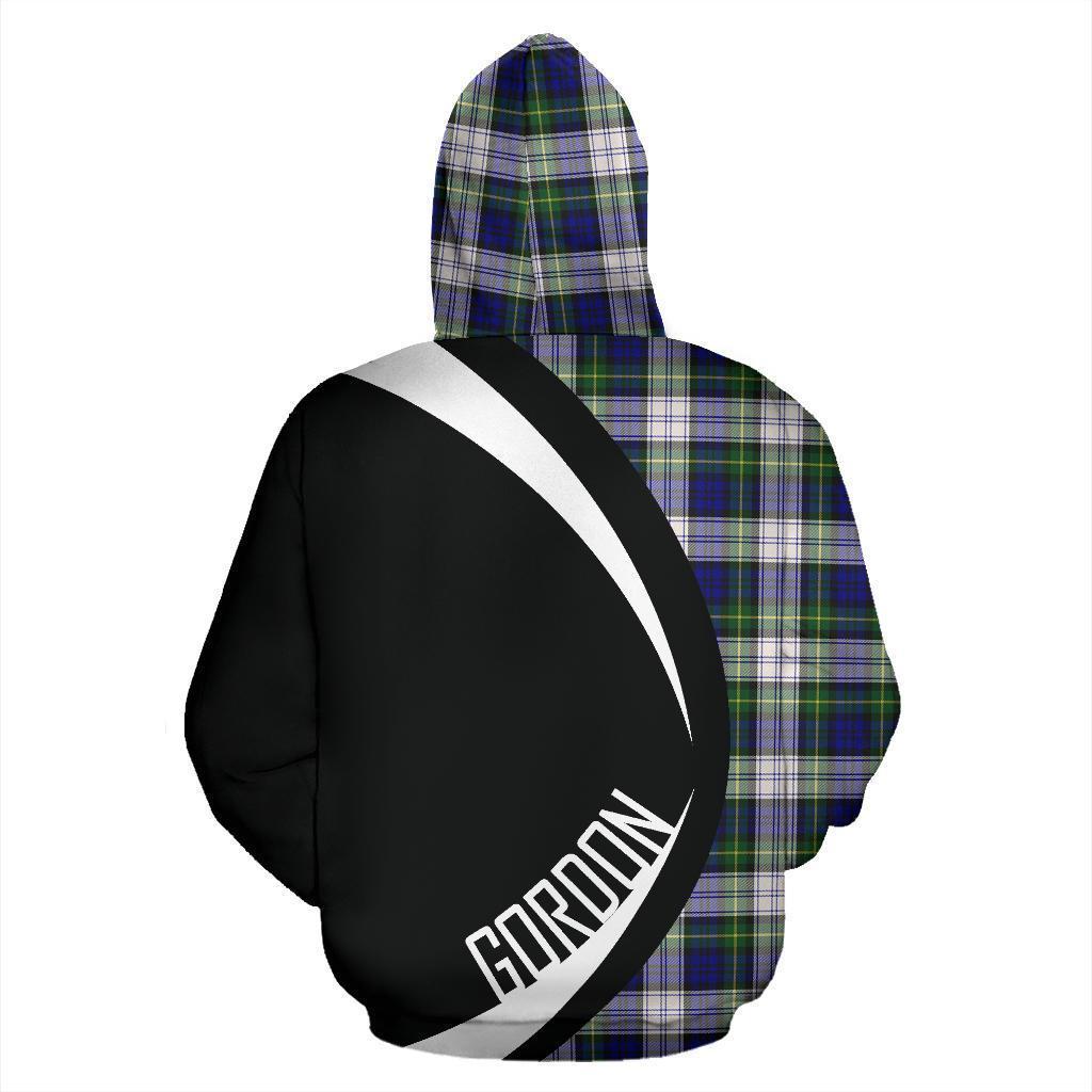 Gordon Dress Modern Tartan Crest Zipper Hoodie - Circle Style