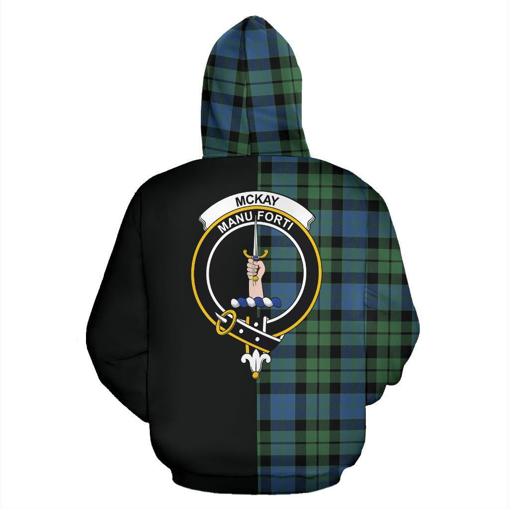 McKay Ancient Tartan Crest Zipper Hoodie - Half Of Me Style