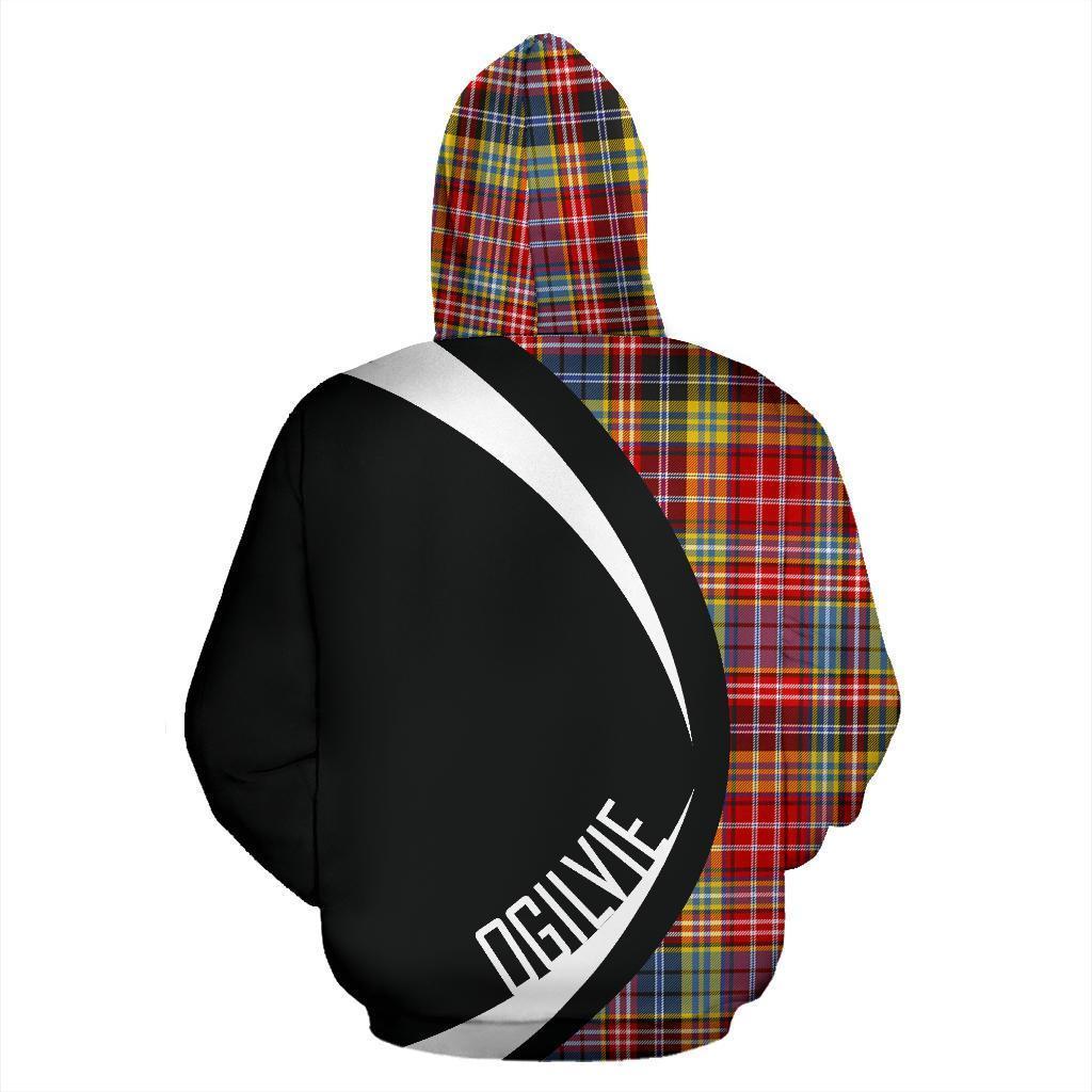 Ogilvie of Airlie Ancient Tartan Crest Zipper Hoodie - Circle Style