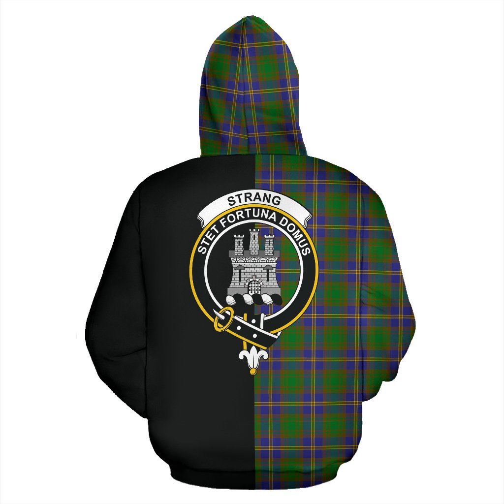 Strange Of Balkaskie Tartan Crest Zipper Hoodie - Half Of Me Style