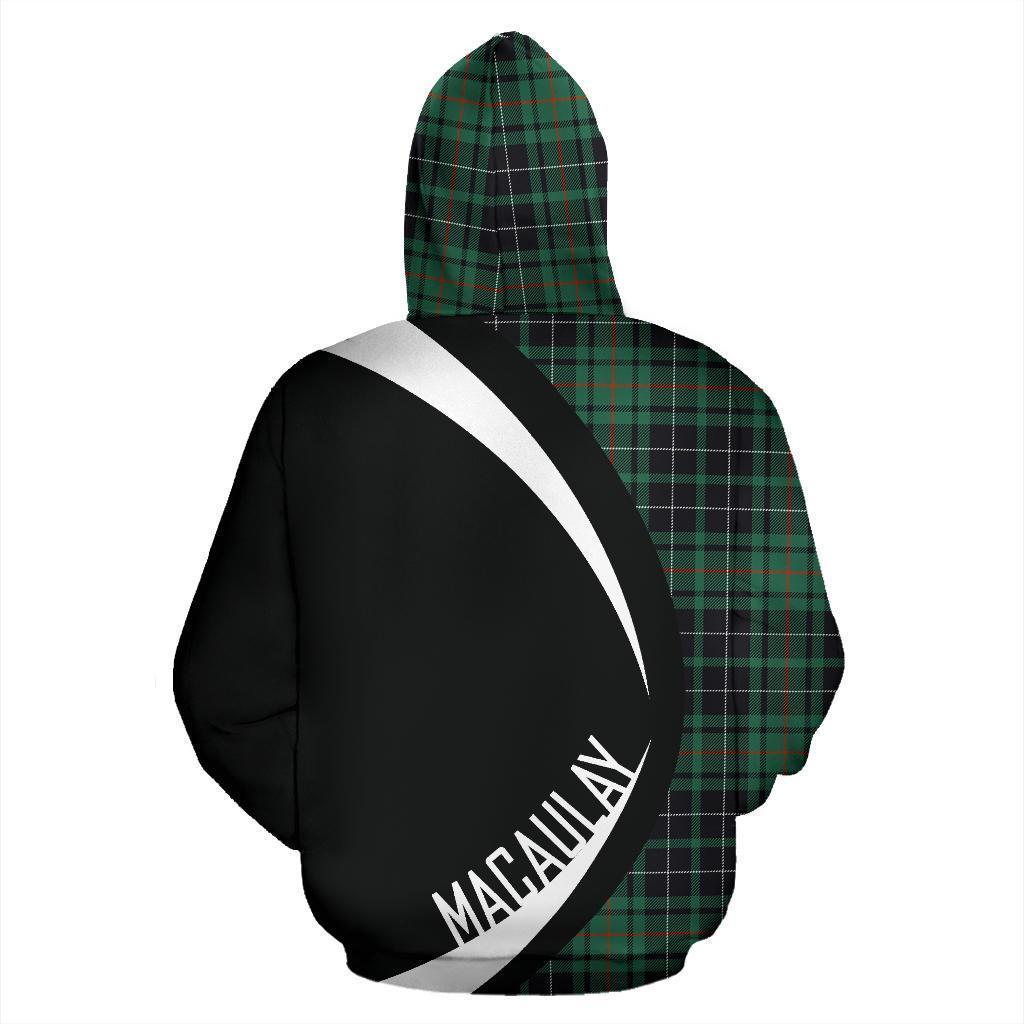 MacAulay Hunting Ancient Tartan Crest Zipper Hoodie - Circle Style