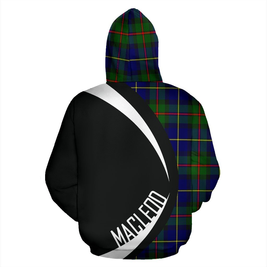 MacLeod of Harris Modern Tartan Crest Zipper Hoodie - Circle Style